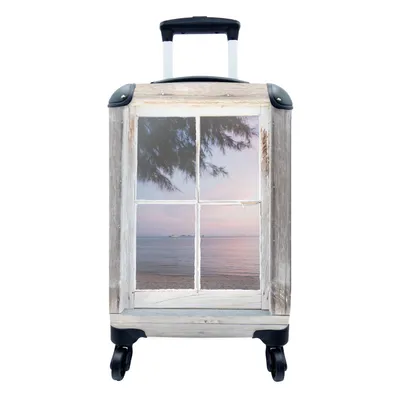 Produktbild von MuchoWow® Koffer Handgepäck Trolley Rollkoffer Kleine Reisekoffer mit 4 Rollen - Aussicht - Strand - Meer - Cabin Size < 55x40x23 cm & 55x40x20 cm - Fotokoffer - Kabinenkoffer - Boardgepäck - Reise-Box - Reisekoffer - Reisegepäck - Koffer mit Bild - Trolley für Kinder