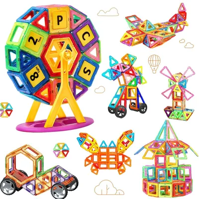 Productafbeelding van Solidchoice - Magnetische Bouwblokken Set voor Creatief Spel (82 Stuks)