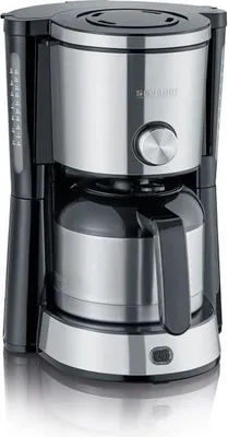 Obrázok produktu pre Kávovar s filtrom SEVERIN KA4845, 8 šálok, 1 l, 1000 W, prepínač arómy, nerezová oceľ/čierna