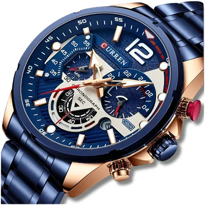 Zdjęcie produktu dla Zegarek Męski Curren Klasyczny Elegancki Chronograf Datownik 5 Kolorów