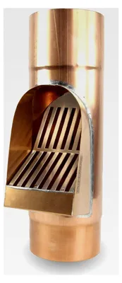 Produktbild von Fallrohrfilter von Effektiver Filter für Fallrohre - filtert Laub, Äste und Schmutz | Ø 100 mm, Kupfer