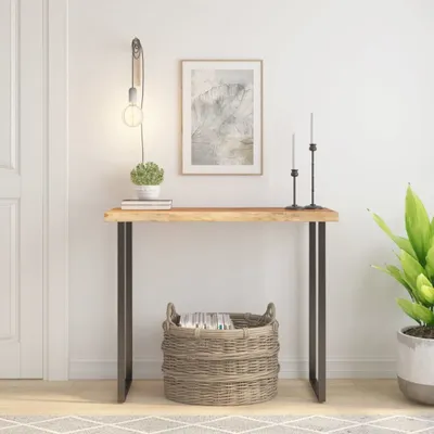 Productafbeelding van Maison Exclusive - Tafelblad, 100x40x3,8 cm, rechthoekig, massief acaciahout met boomrand