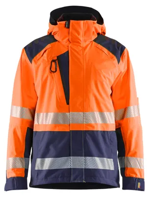Produktbild von Blakläder High Vis Shell Jacke 4435, Farbe:High Vis Orange/Marineblau, Größe:XS