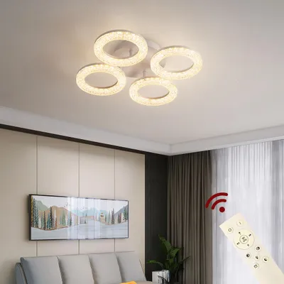 Zdjęcie produktu dla Lampa sufitowa LED XY-4 47cm lampa sufitowa oprawa oświetleniowa lampa z pilotem kolor światła/jasność regulowana ściemnialna A+ lampa sufitowa LED do salonu lampa sufitowa LED