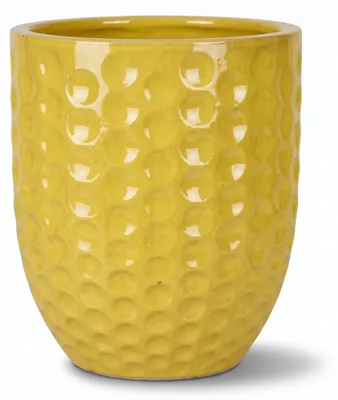Obrázok produktu pre Veľký keramický kvetináč Provencelia MEROVEE do záhrady, Žltá, Ø55 x V65 cm, 140 l