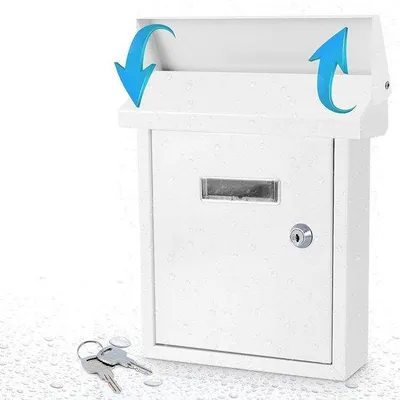 Immagine prodotto di Cassetta postale da parete resistente alle intemperie in acciaio zincato con serratura di sicurezza