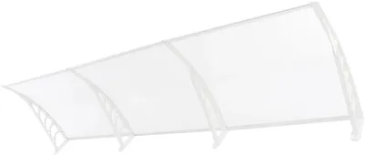 Image de Porte d'entrée, auvent, résistant aux UV, protection contre les intempéries, couleur : blanc
