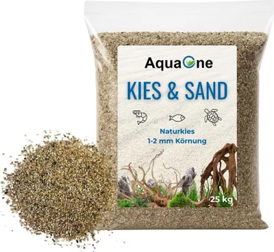 Produktbild von 25 Kg Naturkies beige mittel "" 2-3 mm Bodengrund Aquarium Kies