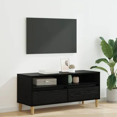 Image de Maison Exclusive - Meuble TV aspect chêne noir 100 x 34,5 x 44,5 cm