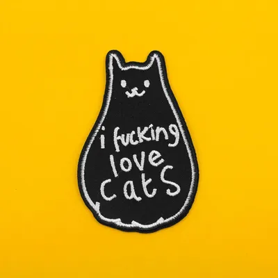 Produktbild von I Fucking Love Cats - Aufnäher
