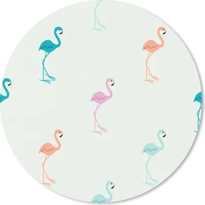 Produktbild von MuchoWow® Mauspad Mousepad Muster - Dschungel - Flamingo - Pastell 40x40 cm - Mousepads - Maus Mat - Pad - Mausunterlage - Schreibtisch Accessoires