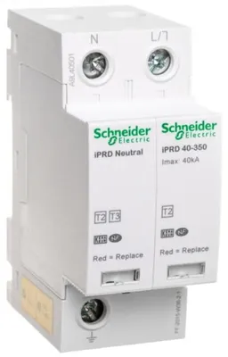Image de Schneider Electric Détecteur de surtensions iPRD40r, type 2, prises. Modules de protection, 1P+N, Imax 40kA A9L40501
