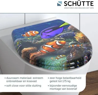 Produktbild von Famanu WC-Sitz Duroplast SEA LIFE - Softclose und Schnellverschluss