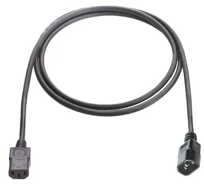Produktbild von as-Schwabe Kaltgeräte-Verlängerung 70°C 2m Typ C14 auf Typ C13 230V 10A IP20