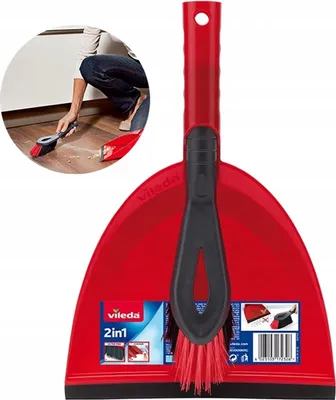Zdjęcie produktu dla Szufelka ze zmiotką Vileda 2w1