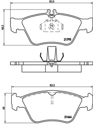 Produktbild von Brembo Bremsbelagsatz, Scheibenbremse Vorderachse P 50 023