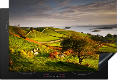 Produktbild von KitchenYeah© Herdabdeckplatte Sonnenuntergang in Irland , 76x51cm, Küche Deko, Glaskeramikkochfeld Herdabdeckung, Abdeckplatte fùr Kochfeld