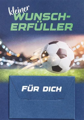 Produktbild von Geldkarte Geldgeschenkkarte unverpackte Grußkarte mit Umschlag Geldkuvert Wunscherfüller Fußball