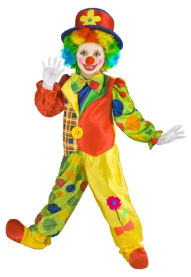 Clown Kostüm Junge 4-5 Jahre, Jumpsuit mit Weste und Hut