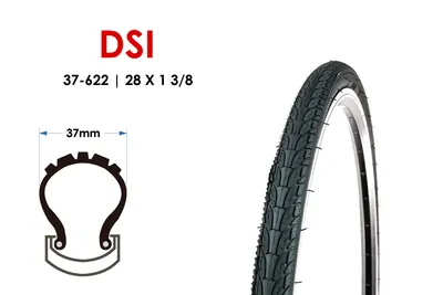 Produktbild von 28 Zoll DSI 37-622 Fahrrad Reifen City Trekking Bike 28x1 5/8x1 3/8 Mantel Tire