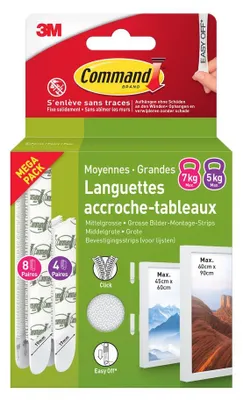 Image de Languette accroche tableau 8 moyen modele et 16 grand modele