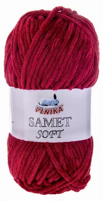 100g Strickgarn Samet Soft Chenille-Strickgarn Samtwolle Strickwolle dunkelrot