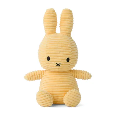 Produktbild von Nijntje & Miffy Kuscheltier Bon Ton Toys Cord sitzend buttercream gelb 23 cm