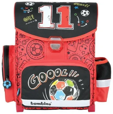 Produktbild von BAMBINO Schulranzen Schulrucksack Schultasche FUßBALL leicht bunt Kinder Jungen