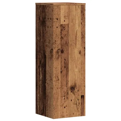 Image de Support pour plantes vieux bois 33x33x100 cm bois d'ingénierie