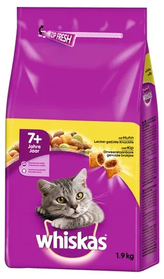 Produktbild von Katzenfutter Trockenfutter Senior Huhn Beutel 1,9 kg Whiskas