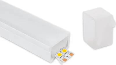 Produktbild von Profil Neon SFLEX 30x20 Aufbau/Einbau vertikale Kurve für LED Streifen IP20 bis 17,5 mm 2 m