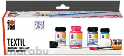 Zdjęcie produktu dla Marabu Textilfarbe "Textil", Set SWEET CANDY