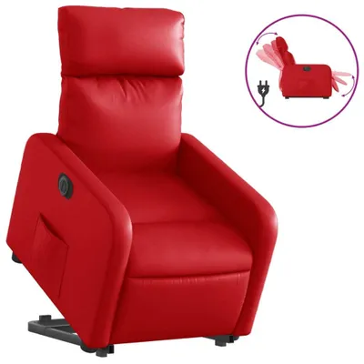 Produktbild von vidaXL Relaxsessel mit Aufstehhilfe Elektrisch Rot Kunstleder