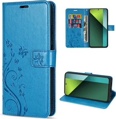 Produktbild von Hülle Xiaomi Redmi Note 13 Pro 5G Handy Tasche Handyhülle Wallet Case Flip Cover Blau