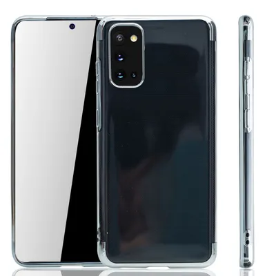 Produktbild von Handyhülle für Samsung Galaxy S20 Silber - Clear - TPU Silikon Case Backcover Schutzhülle in Transparent   Silber