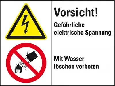 Produktbild von Dreifke® Schild I Kombischild Vorsicht!Gefährliche Elektronisch .., Kunststof...