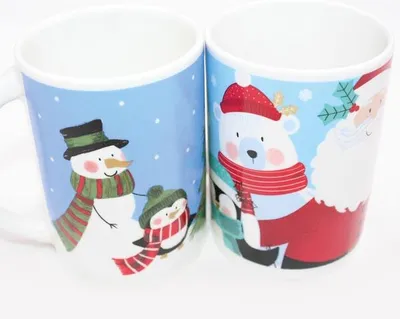 Produktbild von Kaffeebecher Schneemann & Eisbär 8,7x8,6cm, 2 Motive