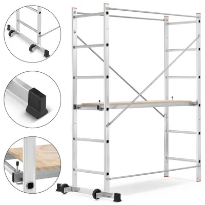 Zdjęcie produktu dla Rusztowanie aluminiowe jezdne przejezdne GIERRE Easy 100 G-FA100EY 2,87 m modułowe