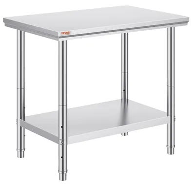 Immagine prodotto di Tavolo da lavoro in acciaio inox VEVOR Portata 260 kg 60X90X80 cm Tavolo da cucina