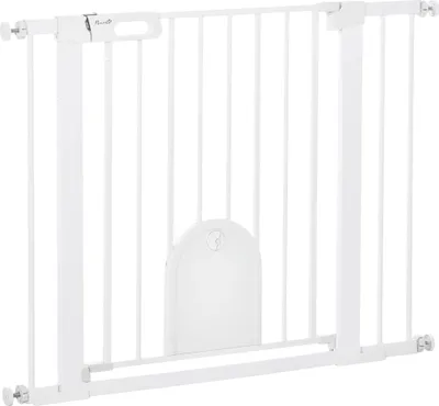 Image de Barrière pour animaux domestiques, construction en acier, ajustement réglable