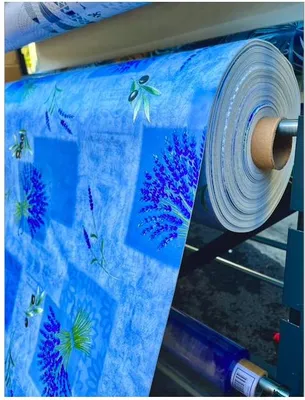 Image de Sous-nappes Bulgommes - PROMO LINGE - Provençale - PVC - 240 x 140 cm - bleu