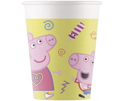 Immagine prodotto di Bicchieri di carta, Peppa Pig, 200 ml, 8 pezzi.