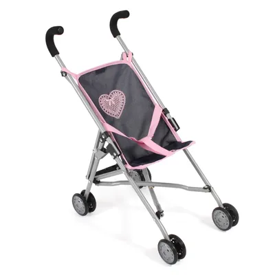 Produktbild von Puppenwagen Roma, melange grau-navy