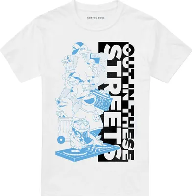 Produktbild von Sesame Street - "Out In These Streets" T-Shirt für Herren/Damen Uni TV21140 (M) (Weiß)