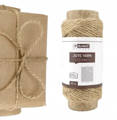 Zdjęcie produktu dla Sznurek Jutowy Ozdobny Naturalny Z Juty 1.2Mm 25M