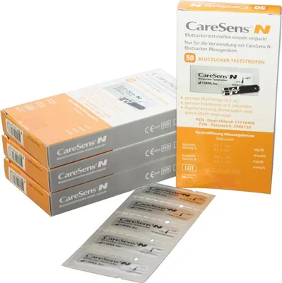 Produktbild von CareSens N Blutzucker Teststreifen 50 Stück einzeln steril verpackt