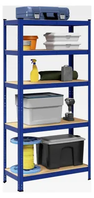 Produktbild von Schwerlastregal aus Metall für Garage und Werkstatt, 5 Ebenen, 90 x 40 x 180 cm