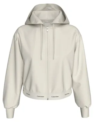Productafbeelding van CALVIN KLEIN LV047G252G, lange badjas met logo, wit
