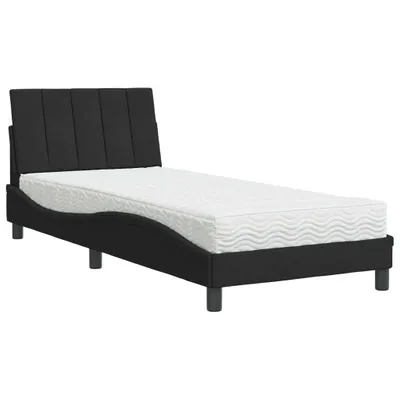 Immagine prodotto di Letto con Materasso Hanko Nero 90x190 cm in Velluto