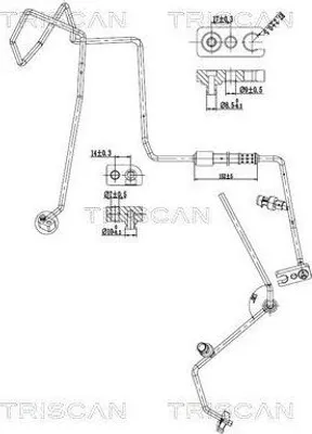 Produktbild von TRISCAN Hochdruckleitung und Niederdruckleitung Klimaanlage 9010 15003 für FIAT 500 (312)